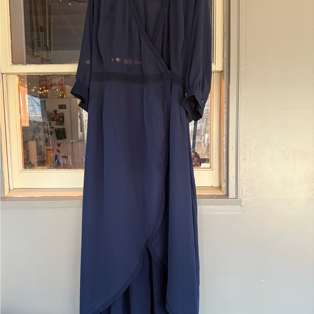 Chic Midnight Blue High Low Dress